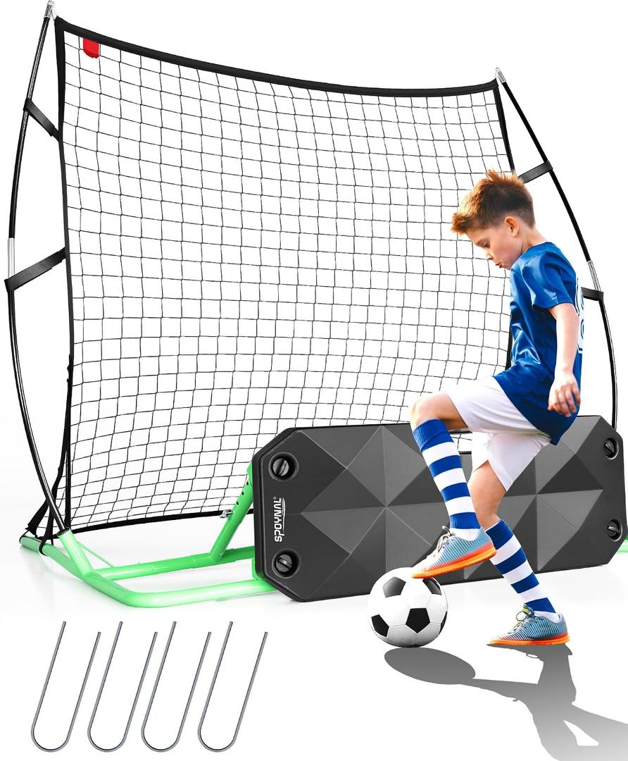 SPOYNAL 2-in-1 Soccer Rebounder Net with Dual-Sided Rebound Board