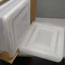 IRIS USA File Box, Plastic File Organizer with Lids for Letter/Legal File, Portable Document Box For Moving, Storage Bin with Durable and Secure Lid, Stackable Nestable BPA-Free, Clear 35 Qt. 4 Pack