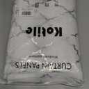 Kotile Silver White Sheer Curtains 84 Inches Long 2 Panels Metallic Shimmer Sheer Curtains for Living Room, Grommet Privacy Light Filtering Glitter Ogee Pattern Sheer Curtains, W52 x L84 Inch