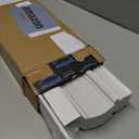 LOTUS & WINDOWARE Cordless Faux Wood Blinds, 24" Wide x 72" Long, Smooth, Snow White, 2 Inch Horizontal Blinds  for Living Room, Bedroom, Interior Door Windows