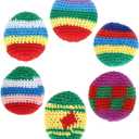 6Pcs Knit Sandbags for Toss Games Fun Sports Weights for Teamwork Family Play Random Colors for Parent Interaction Activities