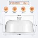 Elegant Marble Cake Stand with Dome11.8in30cm White Marble Dessert Stand with Acrylic Lid CoverServing Display Plate for CakesDessertsCheeseLarge Stone Platter for Kitchen/Party/Wedding (Flat)