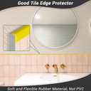 2 x Rubber Edge Trim, Self Adhesive L Shaped Edge Trim, Small Size Peel and Stick Edge Trim for Tile, Wall and Furniture Edges, Yellow Color, 10Ft