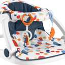 Fisher-Price Portable Baby Chair, Darling Dots Sit-Me-Up Floor Seat with BPA-Free Teether & Clacker Newborn Developmental Toys