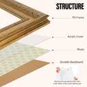 11x14 Vintage Picture Frame Gold,Classical Antique Frame Wide Lines