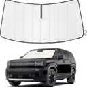 Windshield Sun Shade for Hyundai Santa Fe 2024-2025 2026, Front Window Visor Accessories, Accordion Folding Design Blocks Heat & UV Rays Maintain Cool Interior and Save Space