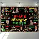 Black History Month Banner 72" x 48" Decorations Famous People African American History Month Banner School Classroom Art Posters for Party Supplies Photography Background Home Decor