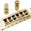 Wilkinson 52.5mm(2-1/16 inch) Adjustable Pigtail Style Wraparound Bridge Tailpiece for USA Les Paul/Epiphone Les Paul Junior SG Style Electric Guitar Replacement, Gold