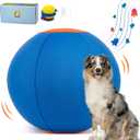 TailWaggers Jingle Herding Ball for Dogs,Durable Cover for Long-Lasting Dog Toys, for Exercise andEntertainment Dogs in Backyard-18in (Blue)