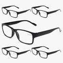 Gaoye Professional Reading Glasses for All Day - Computer Readers with Blue Light Protection - Value Pack, +.25