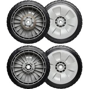 2pcs Lawn Mower Rear Wheels & 2pcs Front Wheels - Replaces 42710-VE2-M02ZE 42710-VE2-M00ZE 44710-VL0-L02ZB - 8" Wheels Assebmly Fit with Honda HRT216 HRR216 HRS216