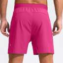 Soothfeel Men's Running Shorts with Zipper Pockets 5 Inch Quick Dry Sports Tennis Shorts Gym Workout Athletic Shorts for Men (Pink, XXL)