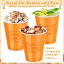 Kochorie 50 Pack Disposable Plastic Cups 12 Ounce Orange Solo Cups Drinking Party Cups Bulk Party Cups for Fall Thanksgiving, Wedding Birthday Parties, Picnics Events