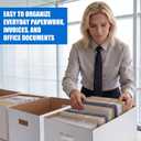 Mifoci 6 Pack File Storage Boxes with Lids, 24 x 12 x 10 Inch Medium Duty Cardboard Moving Boxes, Letter Size Document Organizer for Office Home Graduation Season Moving Storage (White)