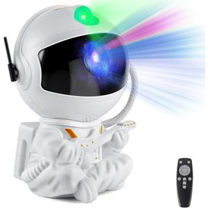 XHSY Astronaut ProjectorStar Projector Galaxy LightNight Light for KidsLight Projector for BedroomStarry Nebula Ceiling LED Lampwith Remote (White)