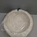 Bloomingville Decorative Hand-Carved Paulownia Wood Bowl, Whitewashed, 10.5 in Diameter, 4.25 in Tall