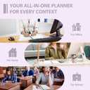 2 x 2026 Planner, Weekly and Monthly Calendar Planner, January - December 2026 Daily Agenda for Acadecmic Planning, School Office Supplies, Purple