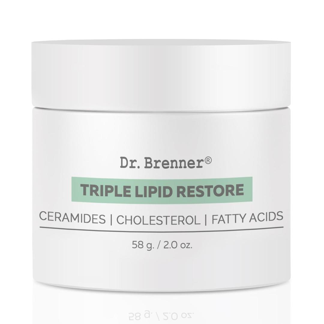 Dr. Brenner Triple Lipid Restore Anti Aging Face Moisturizer Lifting & Recovery Cream with Ceramides, Lipids and Fatty Acids 2 oz.