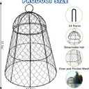 Garden Cloches for Plants - Set of 6 Chicken Wire Plant Cages and Plant Protectors from Animals, 17.7" H x 12.8" D, Outdoor Vegetable and Flower Cages, Sapbontchi Chicken Wire Cloche