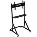 GTPLAYER Monitor Stand Mobile TV Stand with Adjustable Height for 32-65 Inch Display TV Mount Fit for Racing Wheel Stand, Racing Simulator Cockpit, Only Monitor Stand, TV Not Included, Black