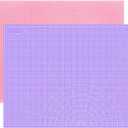 Double Sided Sewing Self Healing Cutting Mat 24 x 36 Inches, A1 Size Craft Sewing Cutting Mat for Crafts and Fabric, Purple & Pink Design