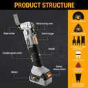 20V Cordless Oscillating Tool with Battery, Brushless Variable Speed Oscillating Multi-Tool with 3 Oscillation Angle, 25 Accessories, Ideal for Cutting, Sanding, Grinding, Scraping & More