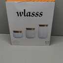 Glass Food Storage Jars with Lids, (40.5oz/29oz/17oz), 7 Packs Hand Blown Glass Storage Containers with Lids, Pantry Organization