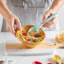 10 Pack Silicone Mixing Spoon, 10.8 Inch Heat Resistant Kitchen Spoons for Cooking, Large Non-Stick Basting Serving Stirring Mixing Spoon for Baking, Serving Scraping