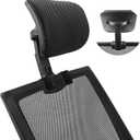 Office Chair Headrest Attachment Universal, Head Support Cushion for Any Desk Chair, Elastic Sponge Head Pillow for Ergonomic Executive Chair, Adjustable Height & Angle Upholstered, Chair Not Included