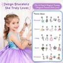 Charm Bracelet Making Kit & Unicorn/Mermaid Girl Toy- ideal Crafts for Ages 8-12 Girls who Inspire Imagination and Create Magic with Art Set and Jewelry Making Kit