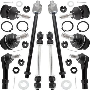 8pcs Front Suspension Kit Outer Inner Tie Rod Ends Lower Ball Joints Sway Bar End Links Drive & Passenger Side For Ford Focus 2006 2007 2008 2009 2010 K80992 K80066 ES80580 EV80632