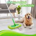 NEWE Reusable Microfiber Mop Pads Compatible with Swiffer Sweeper, 4 Pack Washable Wet Refills, Dry Sweeping Cloths for Cleaning Floors (Handle Not Included)