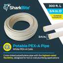 SharkBite 3/4 Inch x 300 Feet White PEX-A, Made in the USA, Flexible Water Pipe Tubing for Plumbing, UA70W300