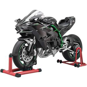 1/16 Alloy Dynamic Motorcycle Model, Alloy Diecast Simulated Motorbike, Dynamic Display Model with Suspension, Free Roller, Collection Gift (H2R)