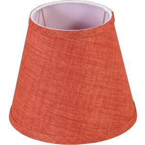 Aspen Creative 56025A, Empire Uno Lamp Shade in Brick Red, 5" Top x 8" Bottom x 7" Slant Height, Slip UNO 33mm