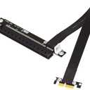 Cablecc PCI-E Gen3.0 1x to 16x Riser Cable 30cm PCI-Express PCI-E X16 Extender Right Angled Elbow Design (0.3M)