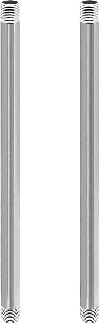 GeilSpace 1/2" x 42" Stainless Steel Pipe, 304 Pipe Nipple Fits Standard 1/2 Inch Threaded Pipes and Fittings, DIY Industrial Metal tube (2 PCS)