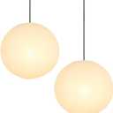 Paper Lanterns 2Pcs 16Inch Large Round Chinese Lanterns Foldable Pendant Lamp Shade Hanging Paper Lantern Lights for Home Indoor Living Room Bedroom Ceiling Lampshade Party Decoration Wedding