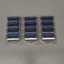 Amazon Basics 5-Blade Razor Refills for Men with Dual Lubrication, Hypoallergenic, Clean Shave, Precision Beard Trimmer, 12-Pack (Fits Amazon Basics Razor Handles only)