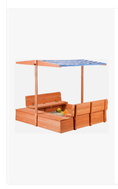 Kids Outdoor Wooden Sand Box