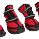 Dog Shoes, Water Anti Slip Dog Boots with Reflective Strips for Winter Rainy Day Outdoor Hiking and Traveling (M)