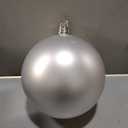Threan 12 Inch Silver Matte Large Christmas Ball Ornament
