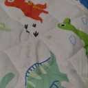 Palopalo Thicken Foam Baby Play Mat for Floor, 47x47 inch Play Mat for Playpen, Soft Padding Playmats for Babies, Toddlers and Infants, Non-Slip and Foldable Baby Crawling Mat, Machine Washable (White-Dinosaur)
