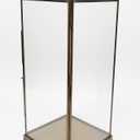 Serene Spaces Living Small Square Gold Lantern, Ideal for Wedding Reception, Event, Patio, Garden, Home, Sold Individually, with Glass