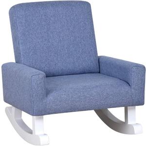 Baby Rocking Chair,Toddler Chair,Kids Chair,Kids Sofa, Shaky Wooden Foot and Linen Fabric,Toddler Rocking Armchair for Boys and Girls Rest (Blue)