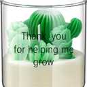 Christmas Teacher Gifts Candle Teacher Appreciation Gift Cactus Candles Gift Thank You for Helping Me Grow Natural Soy Wax Candle for Birthday Retirement Gifts, 6oz