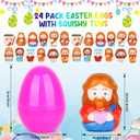 24 Pack Easter Egg Fillers with Squishy Toys, Easter Eggs Filled Squishy Toys, Easter Basket Stuffers, Classroom Prizes for Easter Egg Hunts, Party Favors, Kids (Orange)