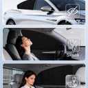 Car Window Shades(2 Pack)-Side Window Sun Shades, UV Protection Breathable Spandex Baby Window Covers for Camping, Universal Fit Most of Cars, Protect Privacy for Family (27.2"x39.8") Black