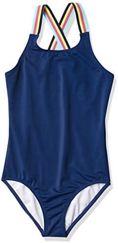 Kanu Surf Girls' Maggie UPF 50 Beach Sport Athletic One Piece Swimsuit, size 14