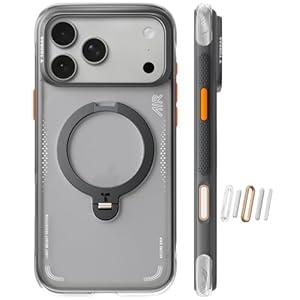 TORRAS Ostand Q3 Air for iPhone 17 Pro Case 6.3'' with Stronger Magnetic Stand, Fit for Magsafe, Airbags Miltary Protection, Camera Control for iPhone 17 Pro Case, Shockproof & Stylish, Shadow Black